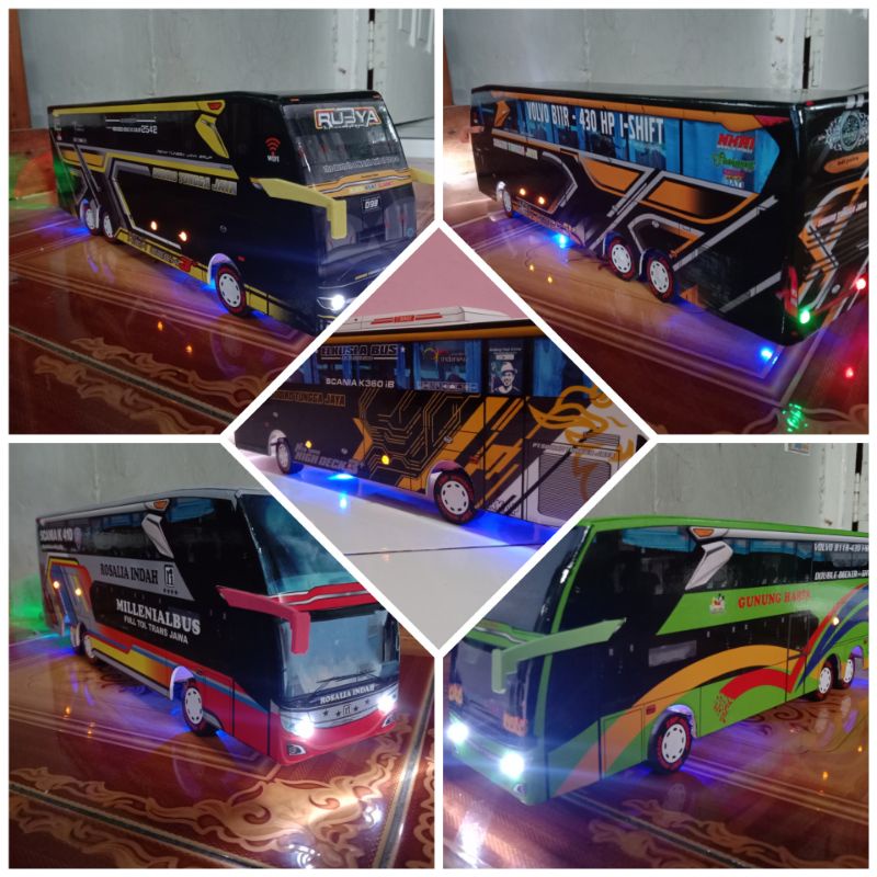 Jual miniatur bus ukuran 39cm,STJ sudirotunggajaya, ROSALIA INDAH ...