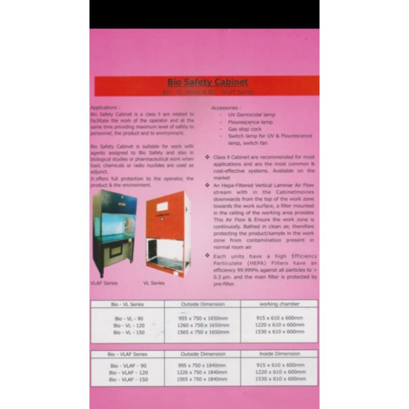 Jual Bio Safety Cabinet Class II B II Ukuran 60 Tanpa Meja | Shopee ...