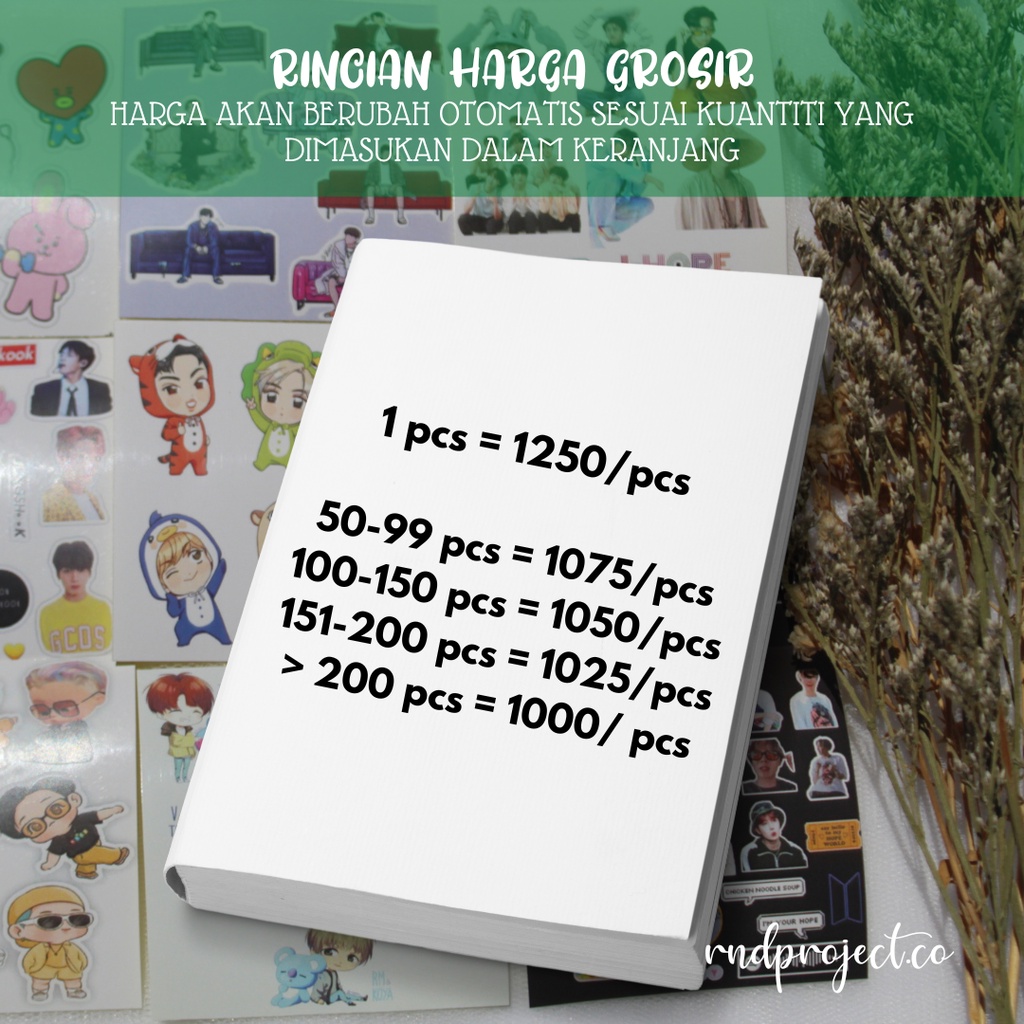Jual Sticker Aesthetic Tumblr Custom Paket Jualan Mini Stiker Aesthetic ...
