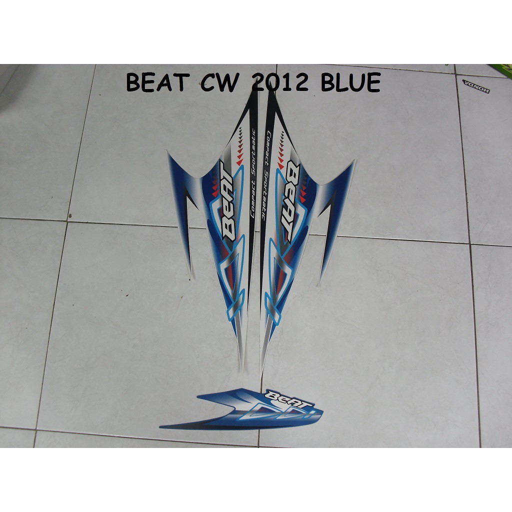 Jual Sticker Striping Motor Honda Beat CW 2012 Biru | Shopee Indonesia