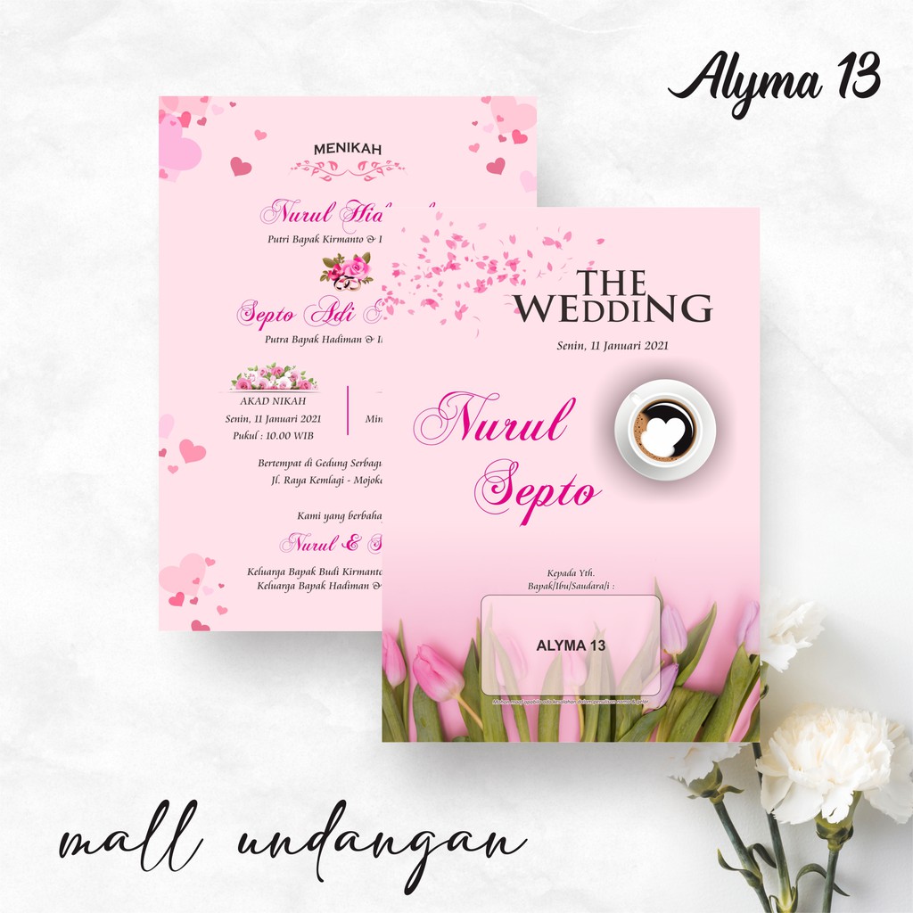 Jual UNDANGAN PERNIKAHAN CUSTOM SIMPLE ALYMA | Shopee Indonesia