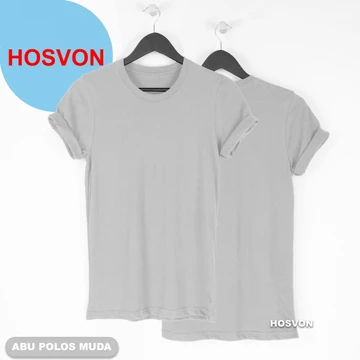 Abu Polos Muda Cotton Combed 20S Lengan Pendek (Pria Wanita)