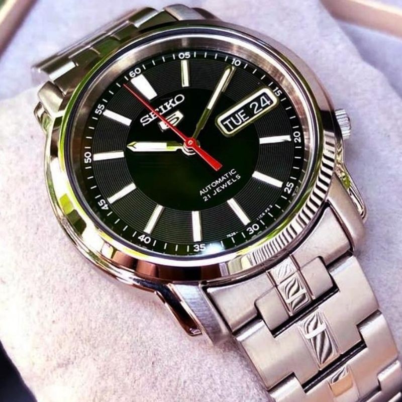 Jual Jam Tangan SEIKO 5 AUTOMATIC 100% ORIGINAL 21 Jewels Circle Pattern |  Shopee Indonesia