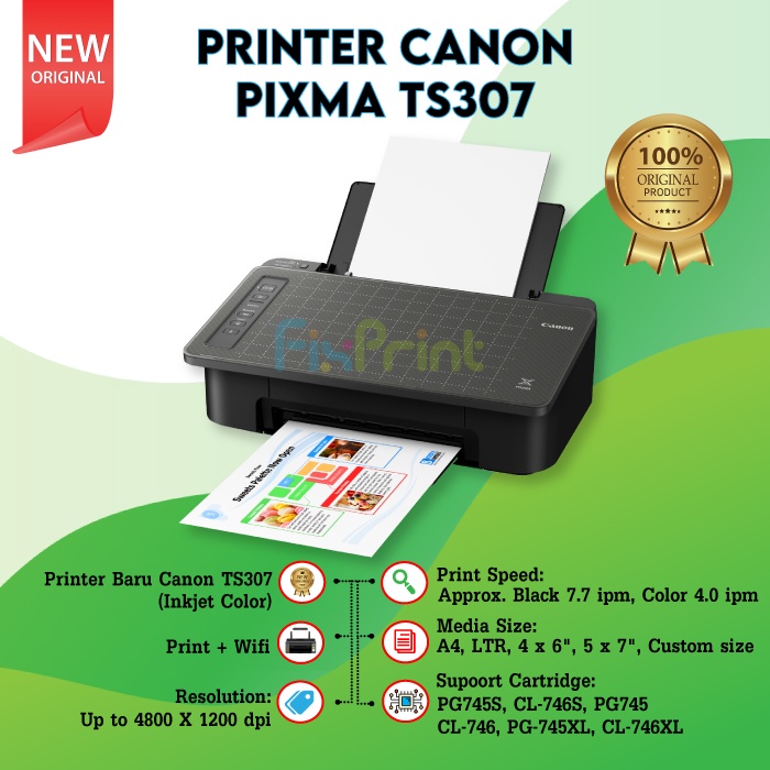 Jual Printer Canon PIXMA Ts307 Ts 307 Print Copy Wireless Direct Photo