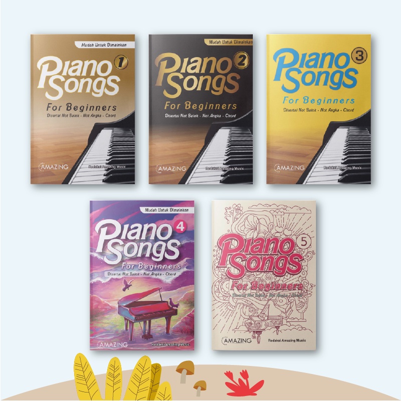 Jual Buku Piano Songs For Beginners Disertai Not Balok Not Angka Chord ...