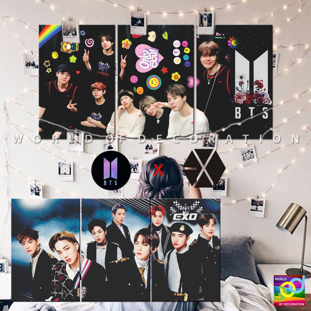 Jual Set Hiasan Dinding Bts Exo Dekorasi Dinding Wall Decor Original By World Of