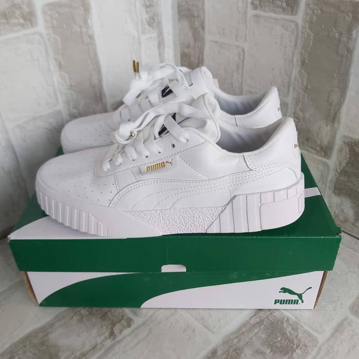 Jual Sale Sepatu Sneakers Puma Cali Full White Women Shopee