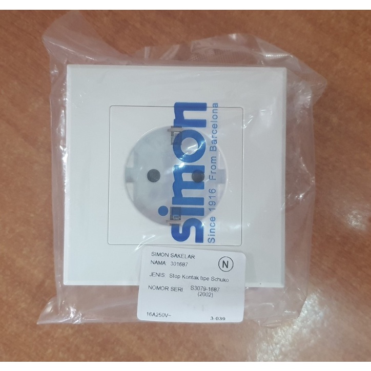 Jual Stop Kontak Tanam Merek Simon Tipe Schuko 301687 E3 Saklar Sakelar ...