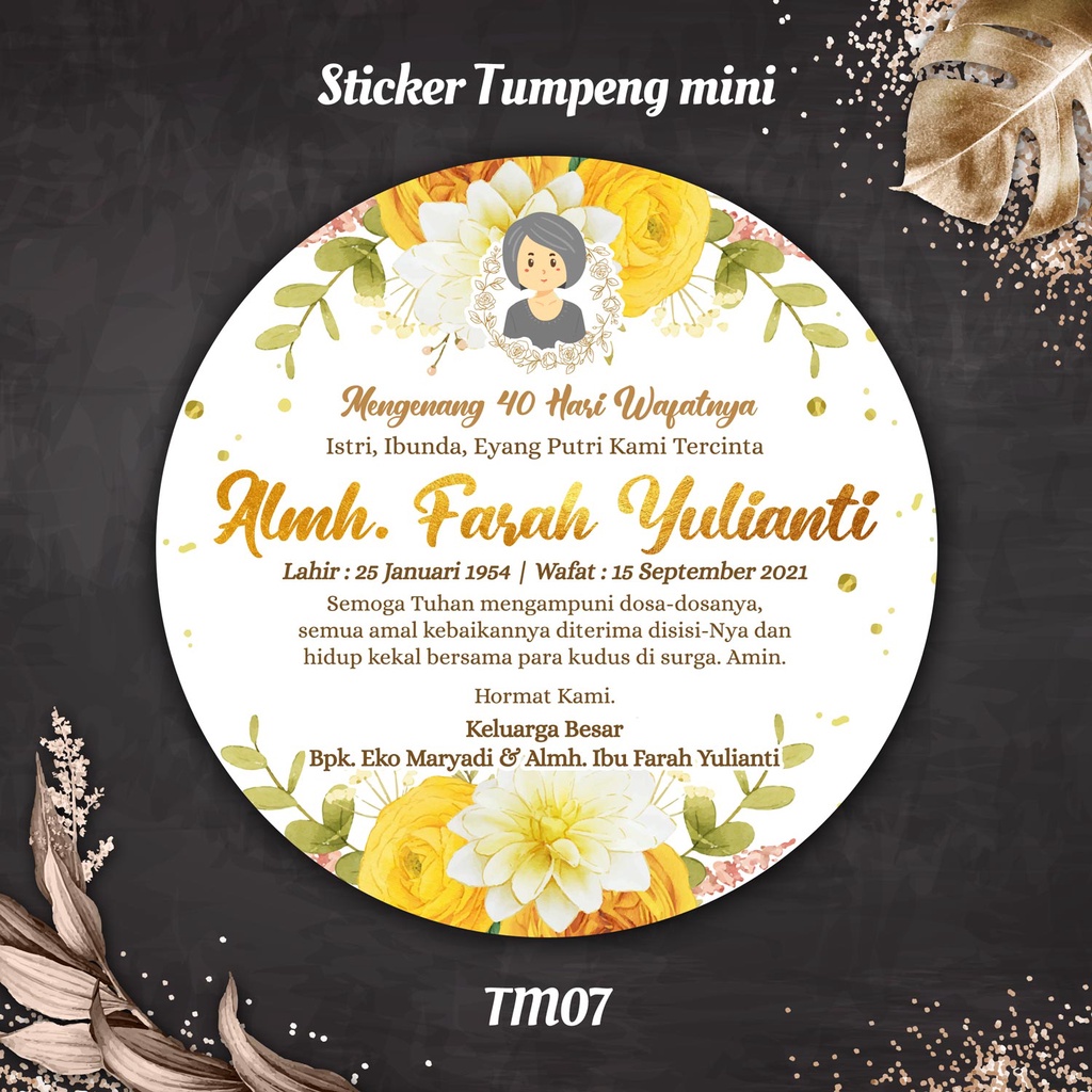 Jual Sticker Tumpeng Mini Stiker Tasyakuran Syukuran Bulan Kehamilan Pernikahan Wafat Mohon