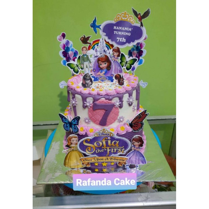 Jual topper kue ulang tahun toper sofia the first custom nama | Shopee ...