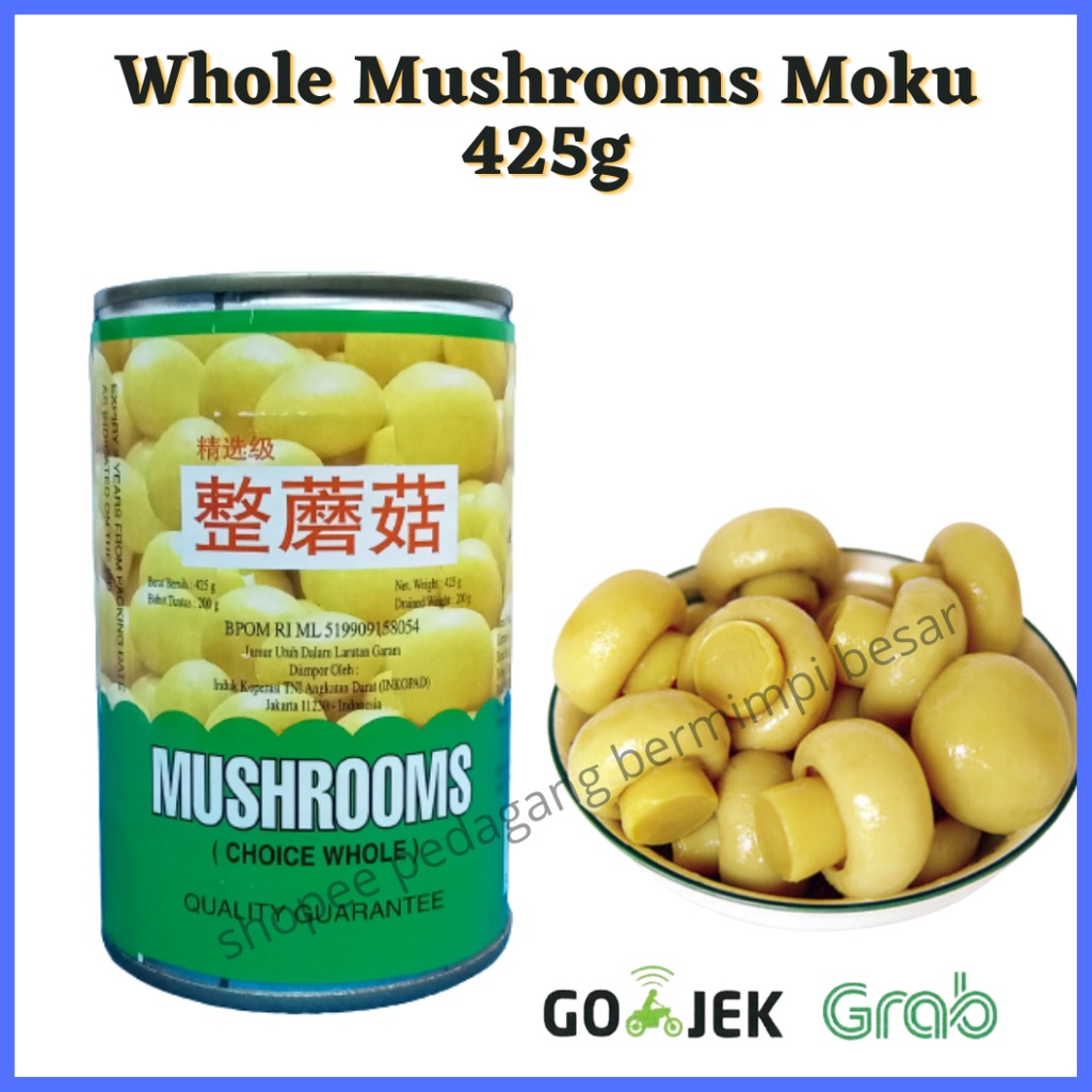 Jual Tts Whole Mushrooms Moku 425g Button Mushroom Jamur Kancing