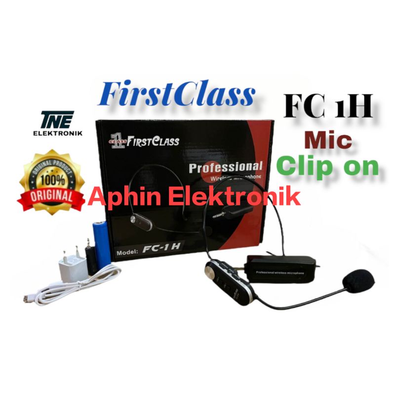 Jual Mic Clip On FIRSTCLASS FC -1H mic wireless Headset 1H ORIGINAL ...