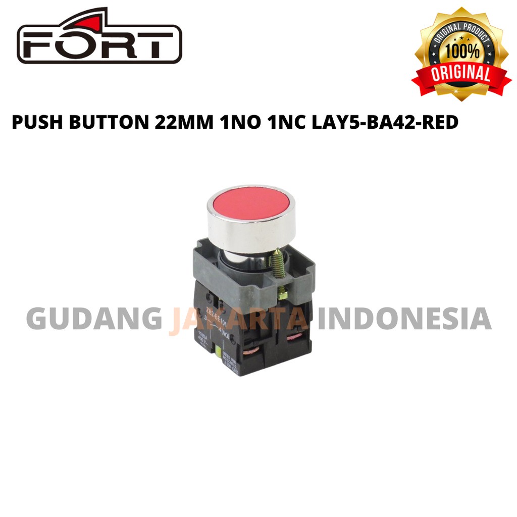 Jual FORT PUSH BUTTON 22MM 1NO 1NC | Shopee Indonesia
