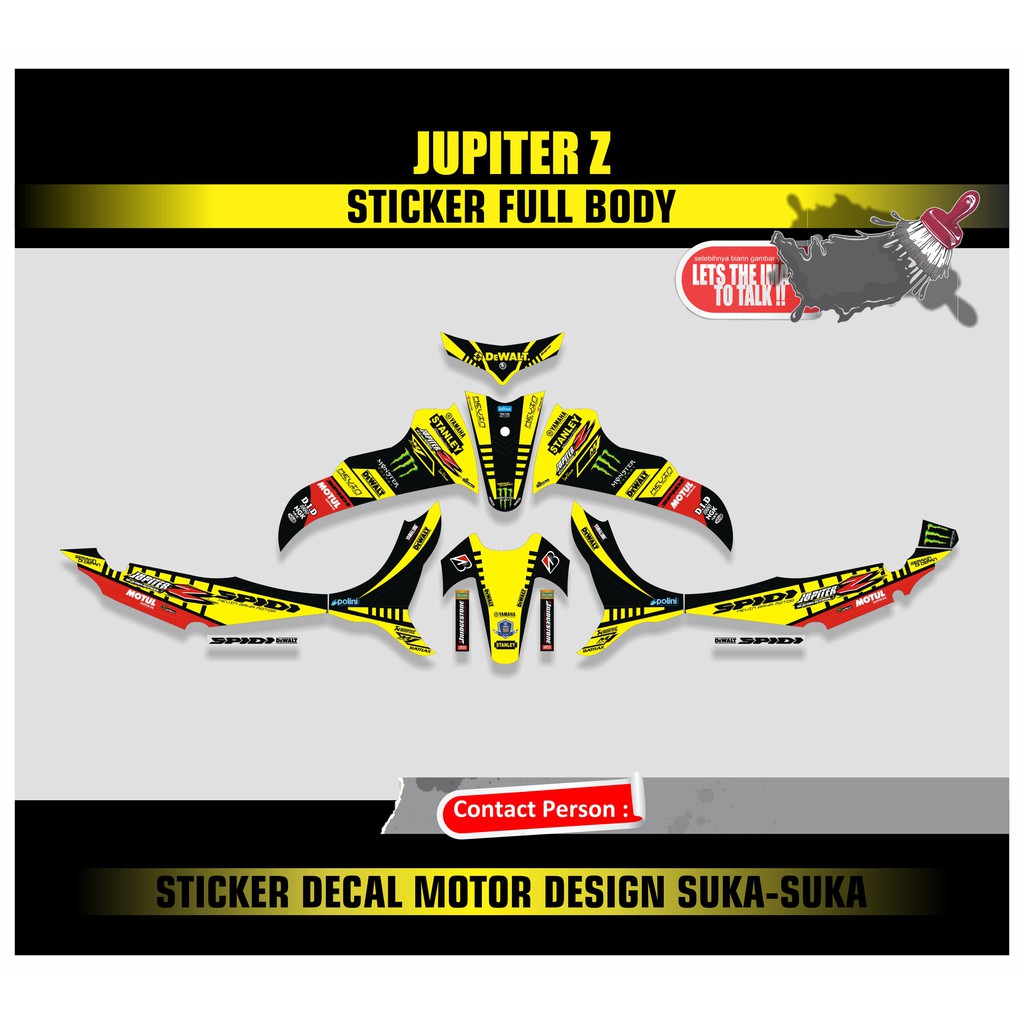 Jual STICKER JUPITER Z FULL BODY DECAL STIKER JUPITER BURHAN DEWALT