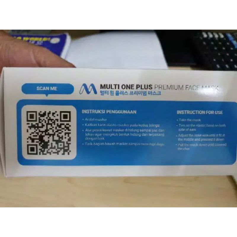 Jual Masker Multi One Plus 3ply Earloop 1box | Shopee Indonesia