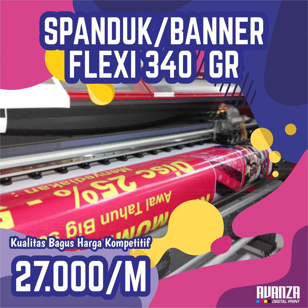 Jual Cetak Banner Spanduk Baliho Flexy 340 Gram Tajam Pekat Sehari