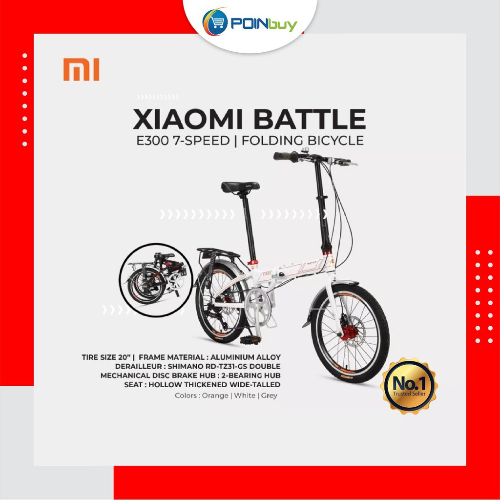 Xiaomi battle 2025 e300 folding bicycle