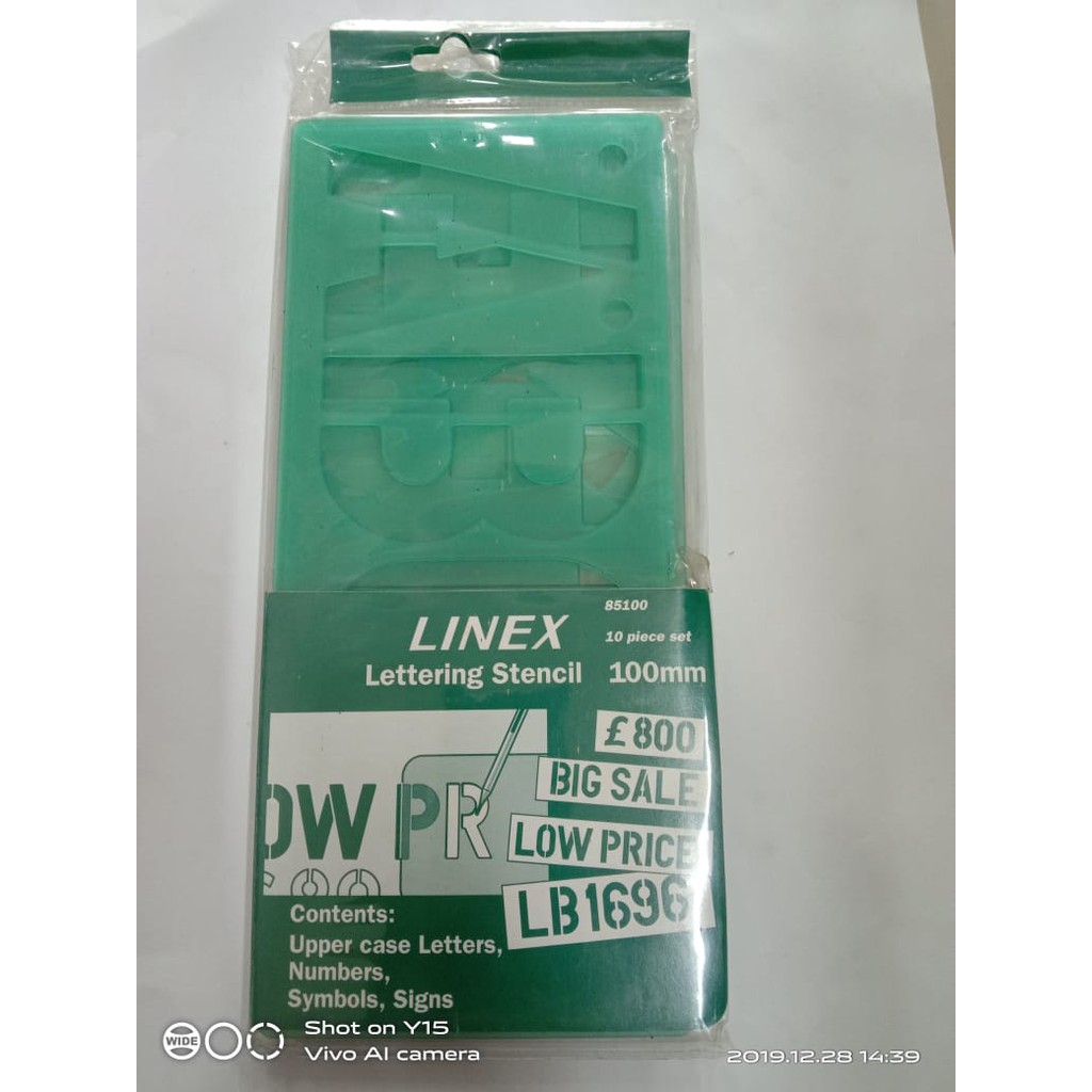 Jual LINEX LETTERING STENCILS 85100 / LINEX PENGGARIS POLA HURUF DAN ...