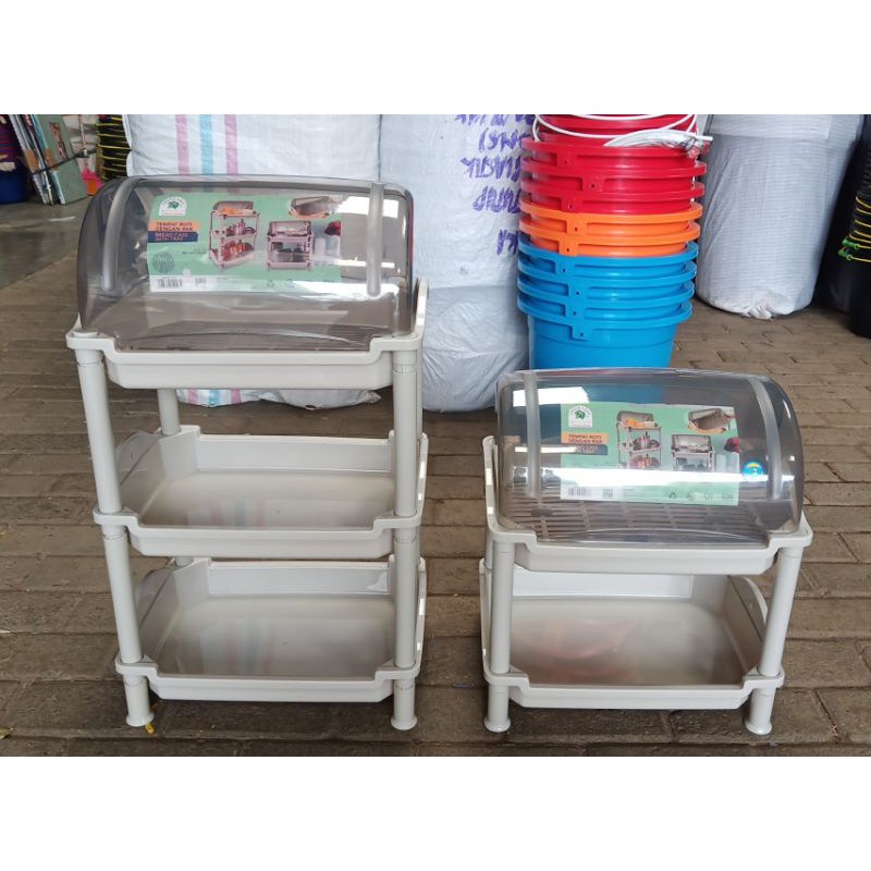 Jual TEMPAT ROTI DENGAN RAK DELISH / BREAD CASE WITH RACK DELISH ...