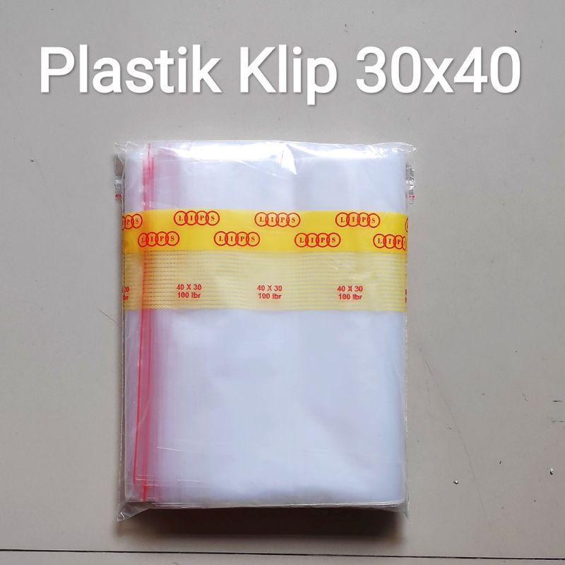 Jual Kantong Plastik Klip 30x40 Clip Zipper Ziplock Besar Baju 30 X 40