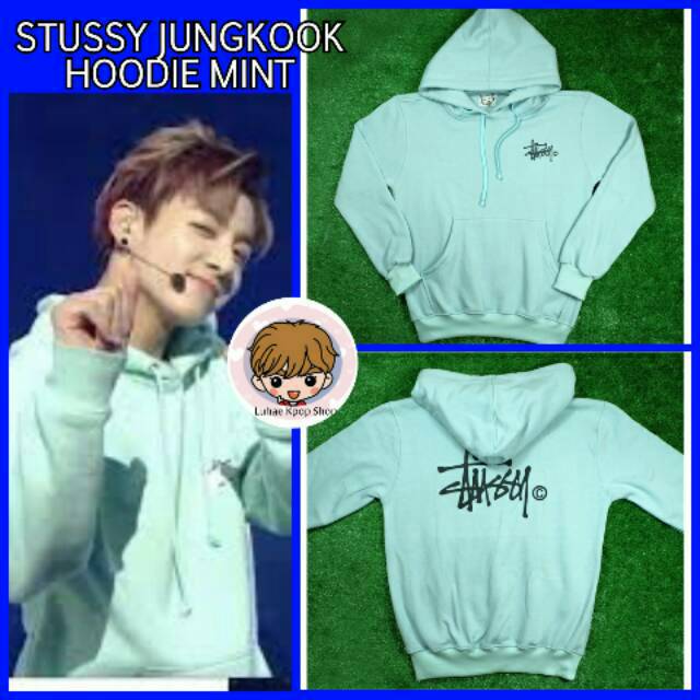 Jual STUSSY JUNGKOOK MINT HOODIE Shopee Indonesia