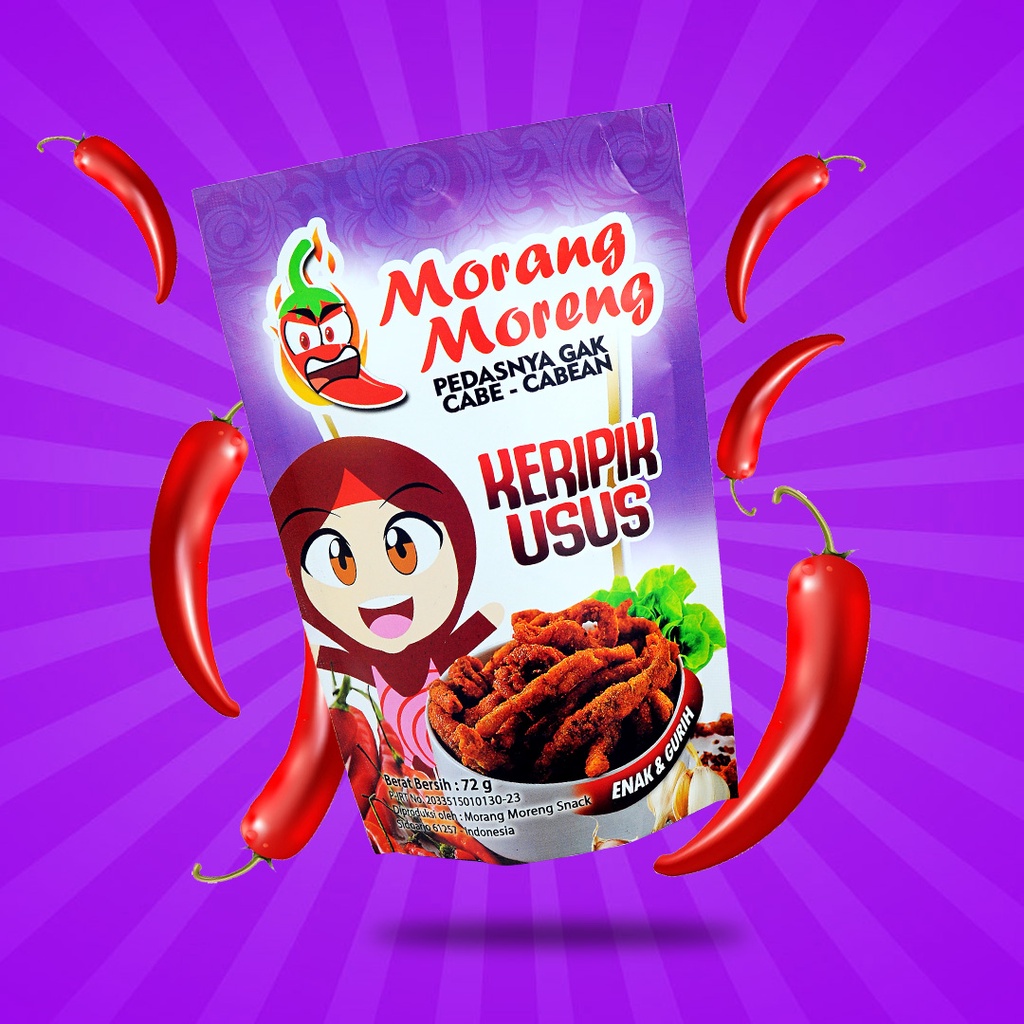 Jual Kripik Usus Pedas Crispy Morang Moreng / Keripik Usus Krispi Aneka ...