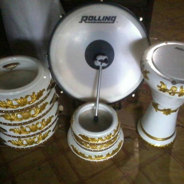 Jual Alat musik rebana set ukir jepara bisa reques nama majilis ...