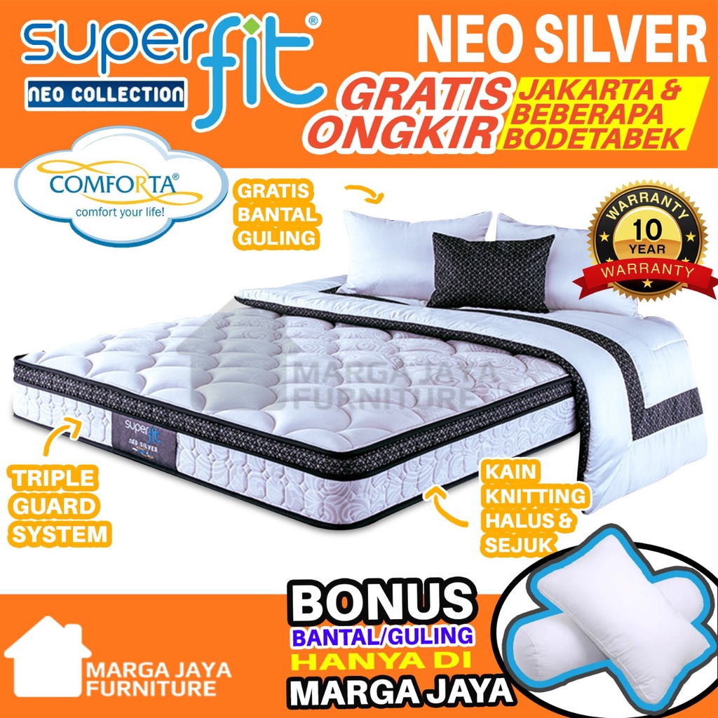 Jual Comforta Neo Silver Superfit Spring Bed Plush Top Kasur Springbed ...