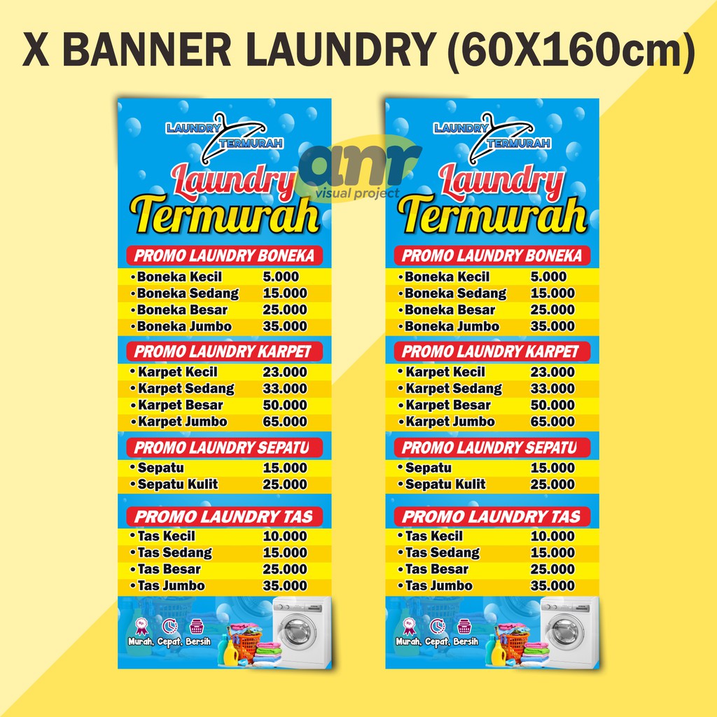 Jual [ SOFTFILE ] Spanduk Laundry / X Banner Laundry / Banner Laundry