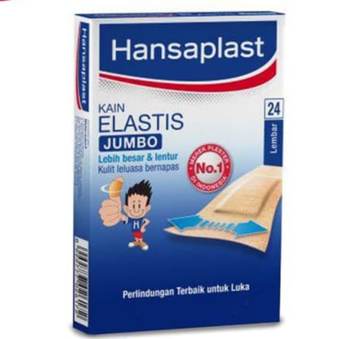 Jual Hansaplast Kain Elastis Jumbo 1box Isi 50lembar Shopee Indonesia