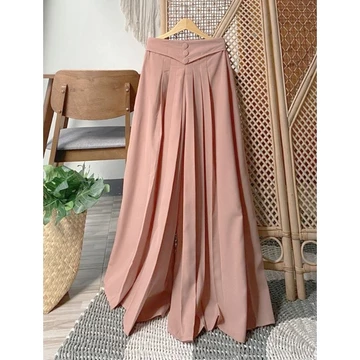 NAFISHA Kulot Wide Pant Kulot Lipit Kulot Kancing 3 Bahan Wolfis Premium Crinkle Premium