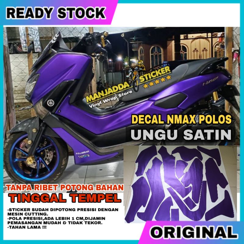 Jual stiker decal nmax polos fullbody metalik ungu satin | Shopee Indonesia