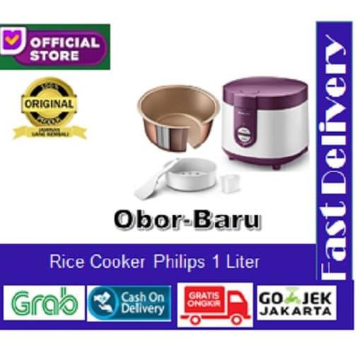 Jual Philips Rice Cooker Hd3116 Putih Ungu 1 Liter Hd3116/30 Promo