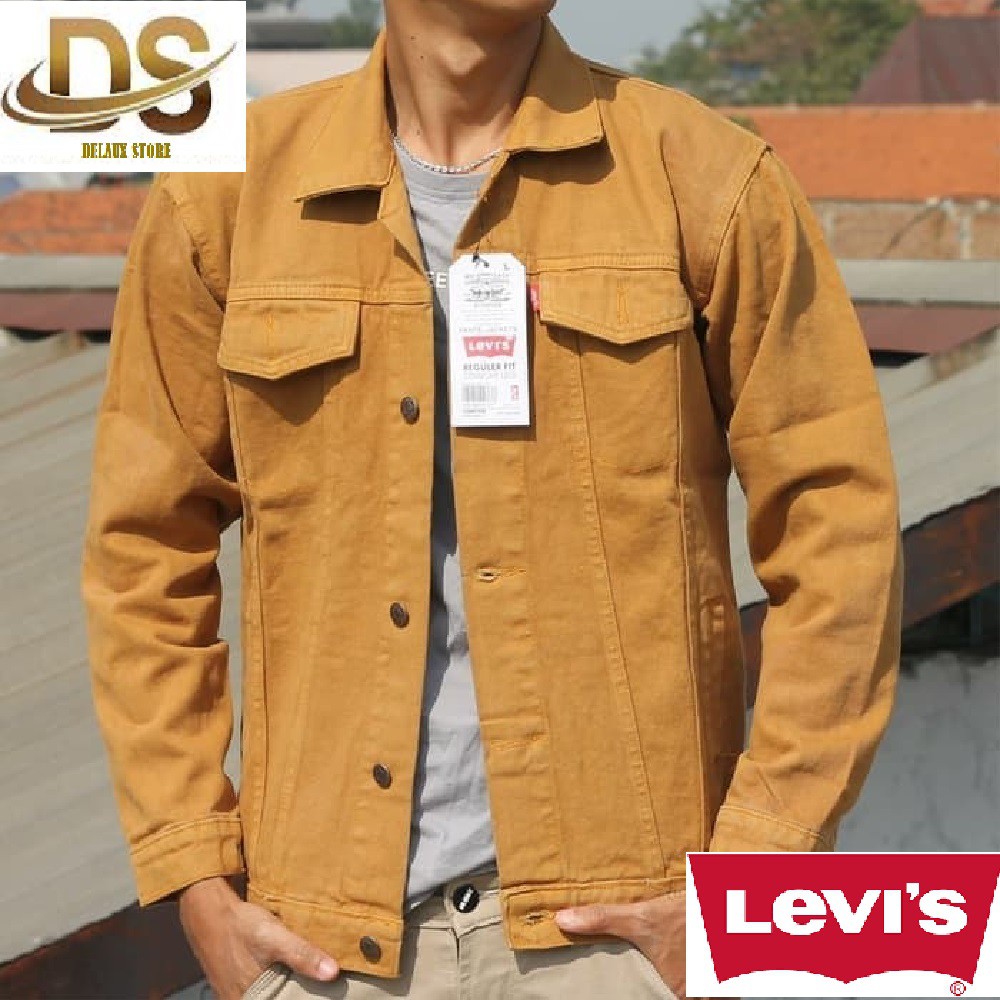 Jaket sales denim mustard