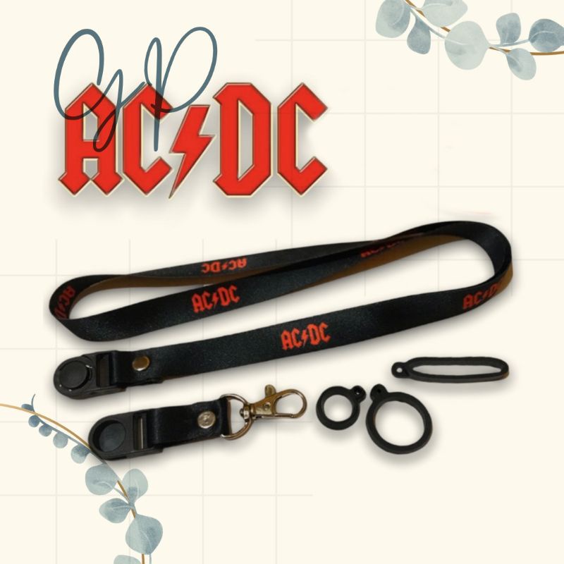 Jual TERBARU !! LANYARD ACDC FREE 1 ORING ATAU GANTUNGAN HP/ LANYARD ...