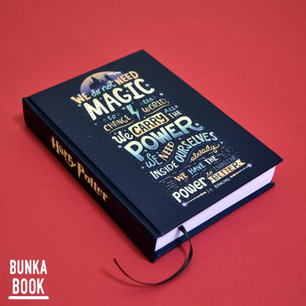 Jual Notebook Hardcover harry Potter JK Rowling Quote Buku Tulis