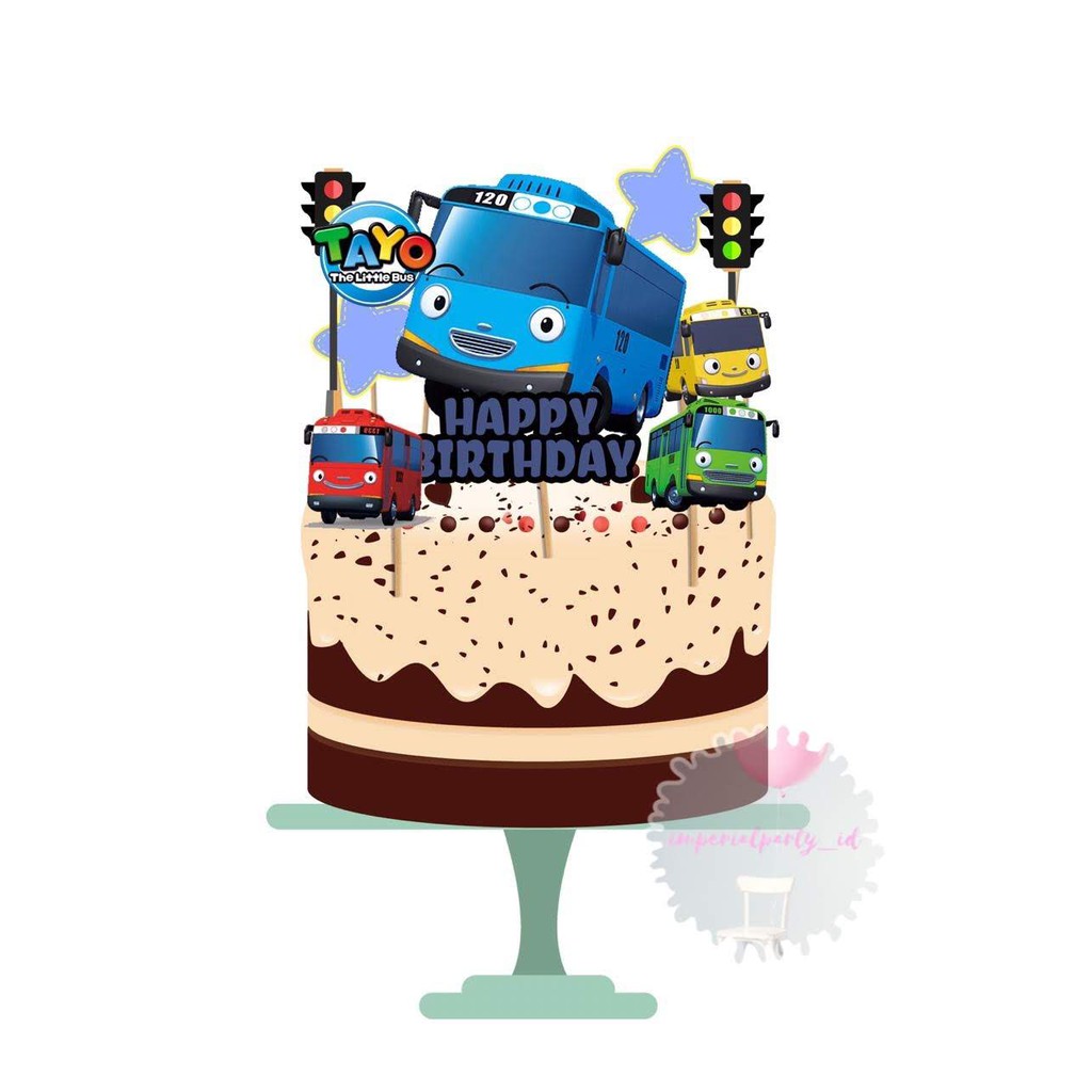 Tayo Birthday Number Cake Topper Printable Vectorency, 44% OFF