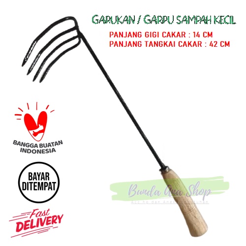 Jual Paket 1 Pasang Garukan Dan Cangkul Sampah Garpu Taman Kebun Garukan Selokan Got