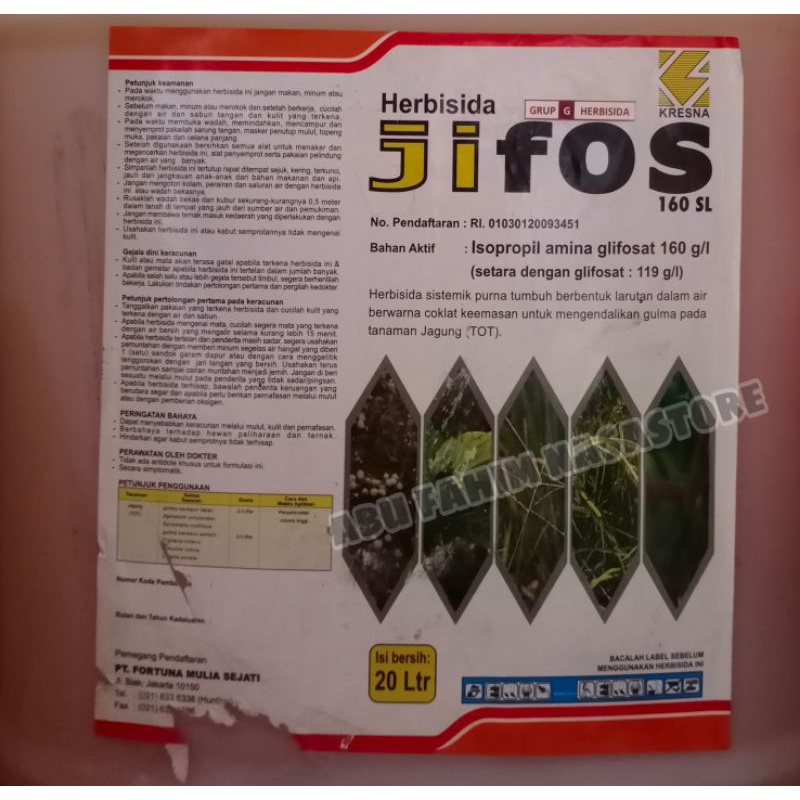 Jual HERBISIDA RACUN RUMPUT JIPOS 160 SL 20 LITER / RACUN RUMPUT ALANG ...