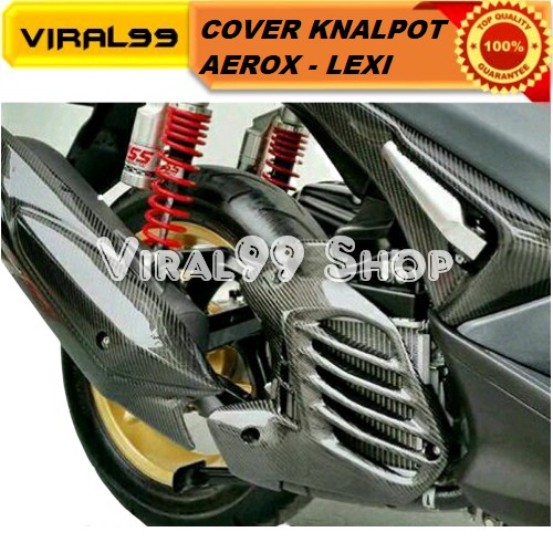 Jual Cover Knalpot Yamaha Aerox Tutup Knalpot Lexi Carbon Nemo Shopee Indonesia