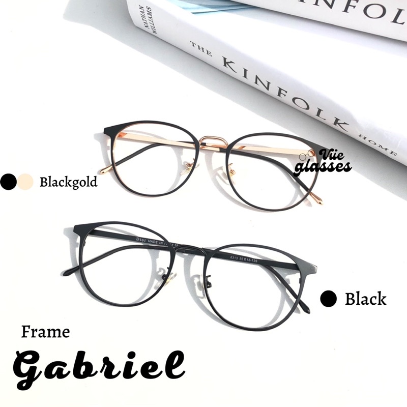 Jual Frame gabriel kacamata oval besi bisa cewe cowo | Shopee Indonesia