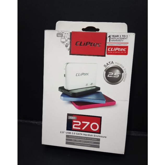 Jual (PRELOVED) CASING HARDISK EKSTERNAL CLIPTEC RZ270 / 2.5 USB 2.0 ...