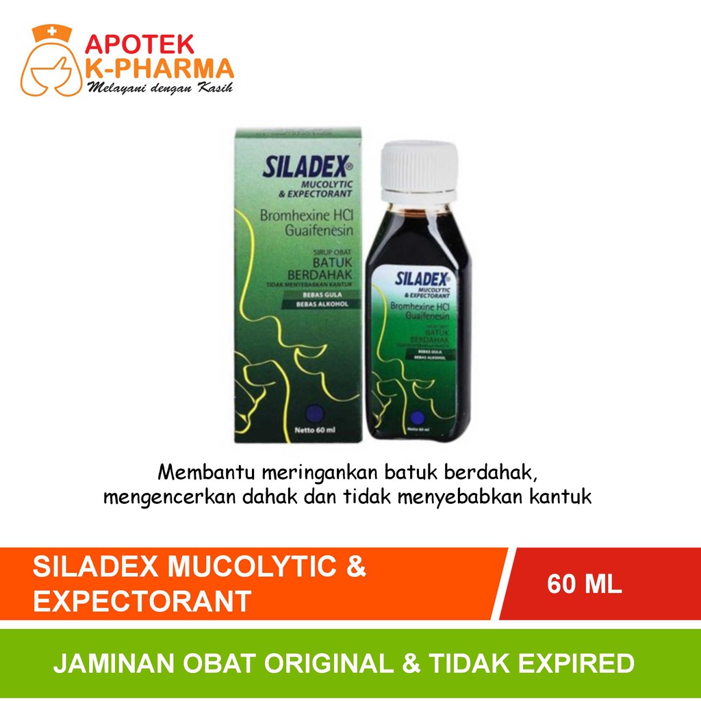 Jual Siladex Mucolytic & Expetorant Isi 60 ml Original Konimex | Shopee ...
