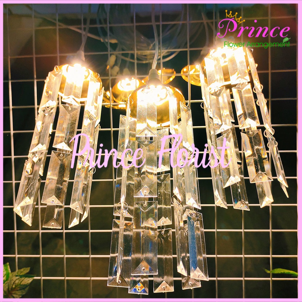 Jual Lampu Gantung Rumbai Akrilik 1 Set Isi 10 Lampu Dekor ubur ubur ...