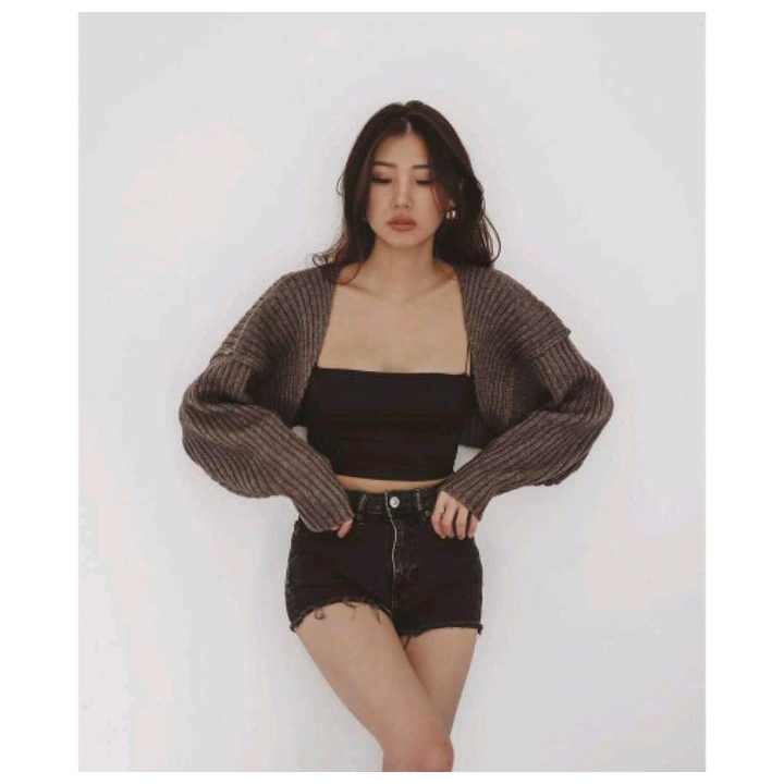 Jual Liam Bolero Cardy Outer Knit Premium Crop Cardy Candy Short