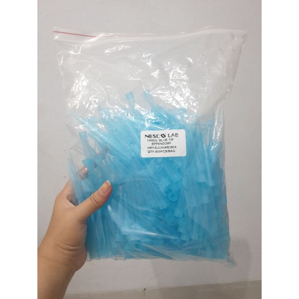 Jual Blue Tip Biru Eppendorf 1000 uL micropipet mikropipet Nesco Lab ...
