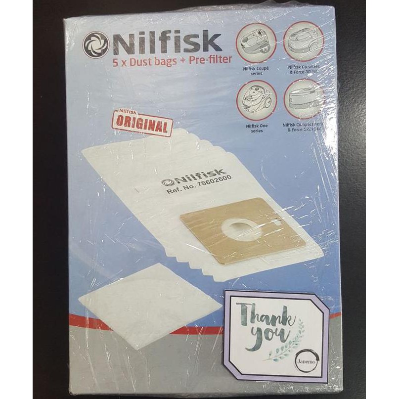 Jual ELEKTRONIK RUMAH TANGGA DUST BAG(5)&PRE FILTER 78602600 NILFISK