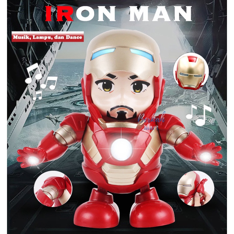 Jual Mainan Robot Dancing Music Karakter Iron Man dan Bumblebee