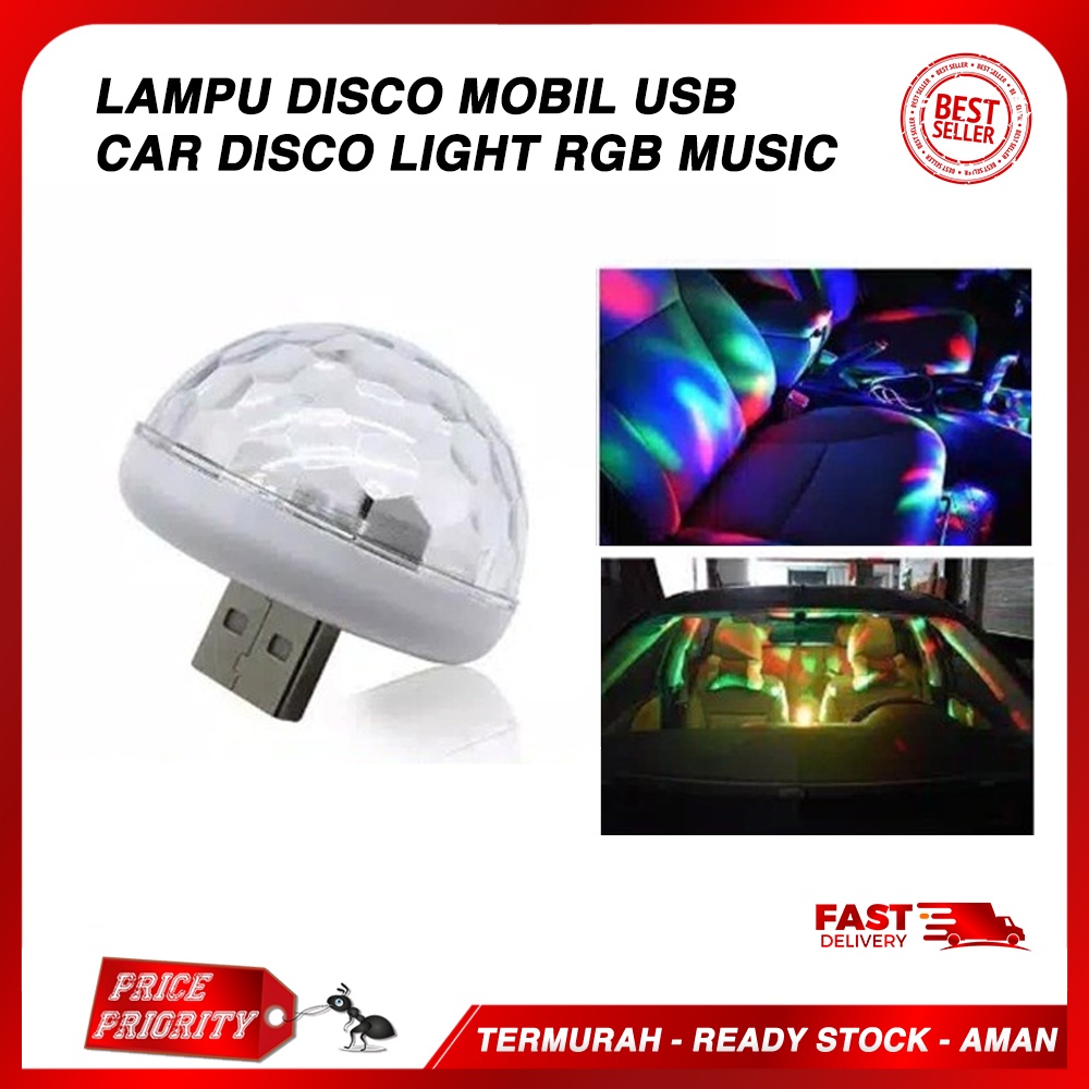 Jual Lampu Disko Mobil SENSOR MUSIK / Car Disco Light RGB Kabin LED ...