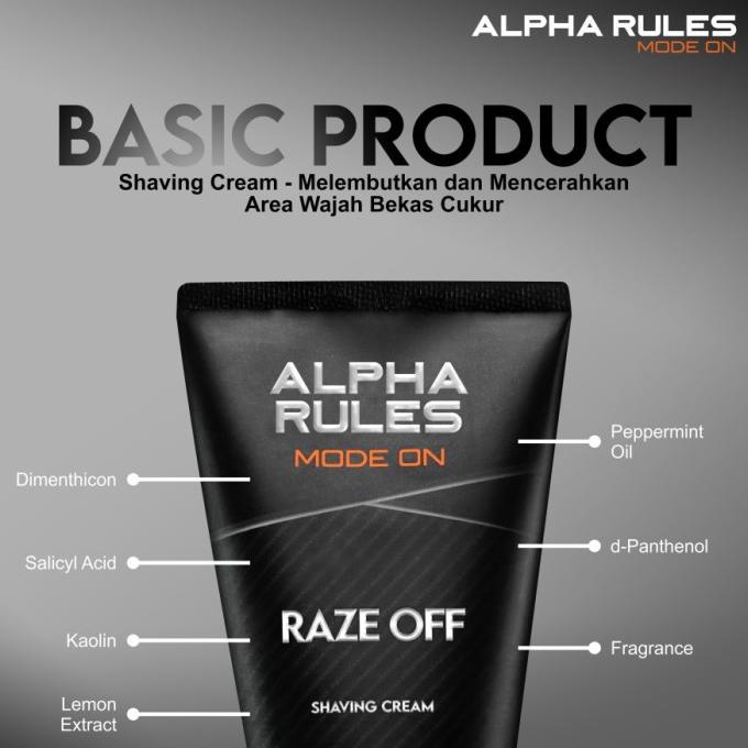 Jual Alpha Rules Raze Off Shaving Cream / Krim Cukur Jenggot Kumis Pria ...